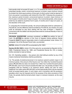 CRIMINAL LAW REVIEW Case Digests 
 
 
 
 
 
Outline by Fiscal Victoria C. Garcia 
 
4F  
(A.Y. 2017-2018)