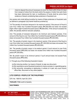 CRIMINAL LAW REVIEW Case Digests 
 
 
 
 
 
Outline by Fiscal Victoria C. Garcia 
 
4F  
(A.Y. 2017-2018)