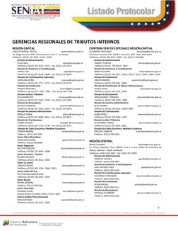 | 
 
ACTUALIZACIONES DEL LISTADO: odsanche@seniat.gob.ve - Fax: (0212) 274.4209 / CONF. (0212) 274.4653 / 4470 / Última act