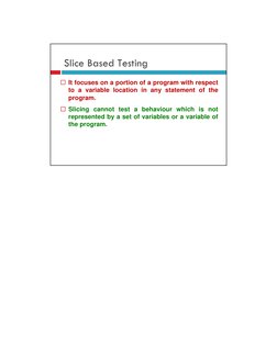 Slice Based Testing in Software Testing | PDF | Computer Programming ...