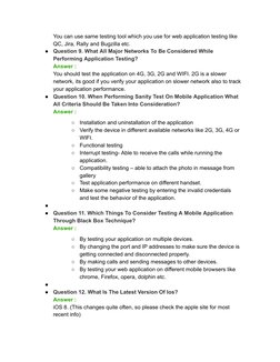 4/5/2019
Mobile Testing interview Question - Google Docs
https://docs.google.com/document/d/16i8YCbQOLZ9DC_m267bPouO4O1BGE0vF