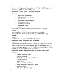 4/5/2019
Mobile Testing interview Question - Google Docs
https://docs.google.com/document/d/16i8YCbQOLZ9DC_m267bPouO4O1BGE0vF