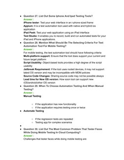 4/5/2019
Mobile Testing interview Question - Google Docs
https://docs.google.com/document/d/16i8YCbQOLZ9DC_m267bPouO4O1BGE0vF