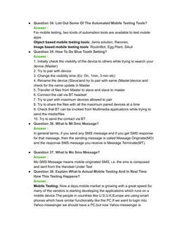4/5/2019
Mobile Testing interview Question - Google Docs
https://docs.google.com/document/d/16i8YCbQOLZ9DC_m267bPouO4O1BGE0vF