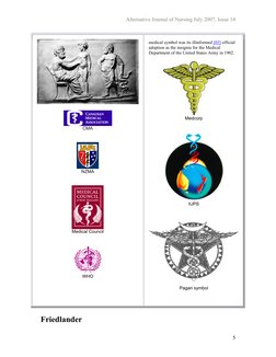 Alternative Journal of Nursing July 2007, Issue 14 
 
 
CMA 
  
 
NZMA 
  
 
Medical Council 
  
 
WHO 
  
medical symbol was