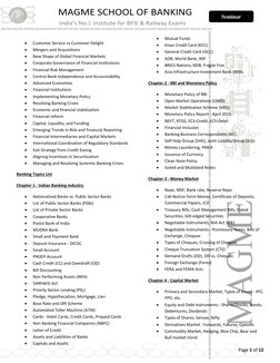 Page 1 of 12 
 
Seminar 
Topics 
 
 
Customer Service vs Customer Delight 
 
Mergers and Acquisitions 
 
New Shape of