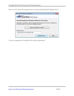 Visual Basic 2010 Registration Instructions | PDF | Finance & Money ...