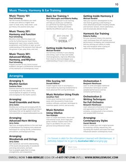 10
enroll now 1-866-berklee (USA) OR +1-617-747-2146 (INTL) |  www.Berkleemusic.com
Music Theory 101
Paul Schmeling
Get the m