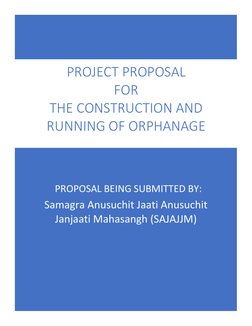 PROPOSAL BEING SUBMITTED BY:  
Samagra Anusuchit Jaati Anusuchit 
Janjaati Mahasangh (SAJAJJM) 
 
PROJECT PROPOSAL 
FOR