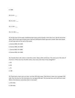 CSE Mathematics Sample Questions | PDF | Odds | Speed