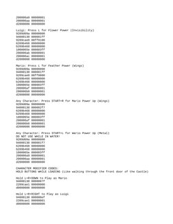 Invincable Cheat Code Sm64 Super Mario 64 Cheat Codes Guide | PDF | Mario | Nintendo Hardware