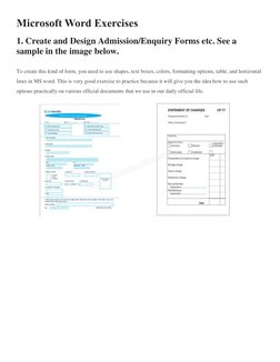 Microsoft Word Exercises for Students | PDF | Hyperlink | Microsoft Word