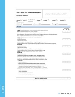 Scim Form SCIM III Clinical Guideline Toolkit | PDF | Wheelchair | Breathing