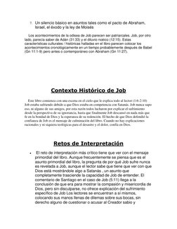 7. Un silencio básico en asuntos tales como el pacto de Abraham, 
Israel, el éxodo y la ley de Moisés 
    Los acontecimiento