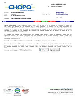 Paciente:
Sexo:
Fecha:
Dirigido a:
Edad:
Hoja: 2 de 2
ALVA VICENTE ANTONIO
Masculino
 23
 DR(A). PAUL BALLESTEROS LECHUGA
JB0