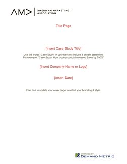 Title Page 
 
 
 
 
 
[Insert Case Study Title] 
 
Use the words “Case Study” in your title and include a benefit sta
