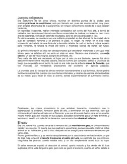 Juegos peligrosos 
Era costumbre de los cinco chicos, reunirse en distintos puntos de la ciudad para 
realizar prácticas de e