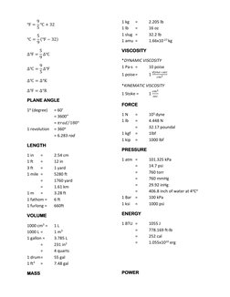 Mechanical Engineering Unit Conversions | PDF | Heat Capacity | Shear ...