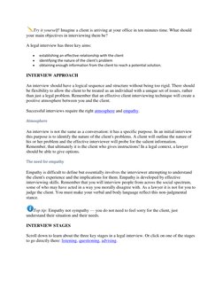 Effective Client Interviewing Techniques | PDF | Interview | Lawyer