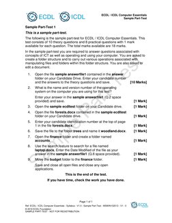 Computer Essentials Sample Part-Test Practical Questions | PDF ...