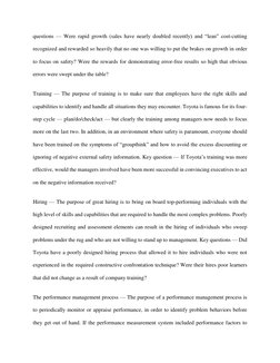 questions — Were rapid growth (sales have nearly doubled recently) and “lean” cost-cutting 
recognized and rewarded so heavil