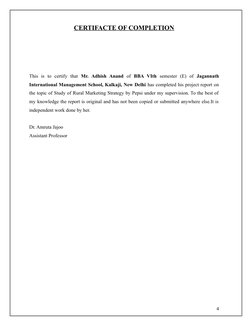 CERTIFACTE OF COMPLETION
This  is  to  certify  that  Mr.  Adhish  Anand of  BBA VIth semester  (E)  of  Jagannath
Internatio