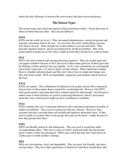 Understanding MBTI Personality Types | PDF | Extraversion And ...