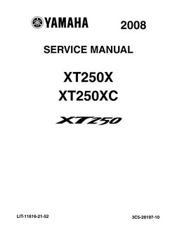 YAMAHA XT250 サービスマニュアル　取扱説明書付 セロー XT250/XT250S/セロー250/SEROW250（3C5/1YB/B1H1