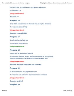 En JavaScript, el operador para concatenar cadenas es
Tu respuesta: "%"
¡Respuesta errónea!
Solución: "+"
Pregunta 16
En el D