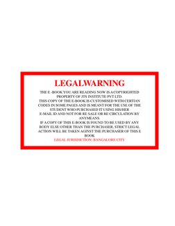LEGALWARNING
THE E -BOOK YOU ARE READING NOW IS A COPYRIGHTED
PROPERTY OF JTS INSTITUTE PVT LTD.
THIS COPY OF THE E-BOOK IS C