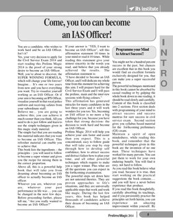 Prelims Magic 2014
5
I
N
T
R
O
You are a candidate, who wishes to
work hard and be an IAS Officer.
Isn’t it?
Yes, your very