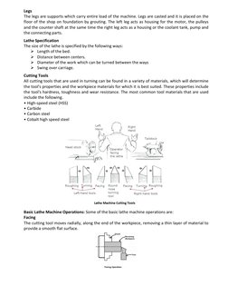 Legs 
The legs are supports which carry entire load of the machine. Legs are casted and it is placed on the 
floor of the