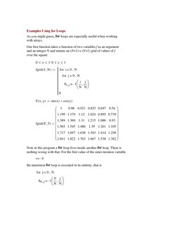 Mathcad For Loop Programming Guide | PDF | Array Data Structure ...