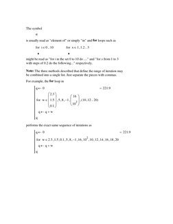 Mathcad For Loop Programming Guide | PDF | Array Data Structure ...