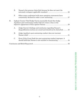 ii
E.
Nassar’s due process claim fails because he does not meet the
extremely stringent applicable standard. ...........
