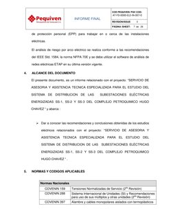 INFORME FINAL 
 
COD PEQUIVEN/ PQV COD: 
AT‐FD‐0000‐ELE‐IN‐007‐0 
 
REVISIÓN/ISSUE:         0 
PÁGINA /SHEET:     7  de   2