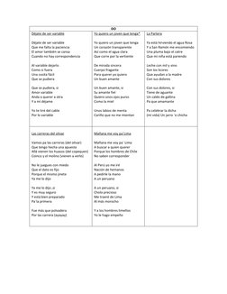 DO 
Déjate de ser variable  
 
Déjate de ser variable 
Que me falta la paciencia  
El amor también se cansa  
Cuando no hay c