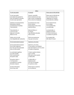 MI m 
Ya me voy yendo  
 
Ya me voy yendo  
Con deseos de quedarme 
Pero me queda el consuelo 
El amor que supe darte 
 
Si