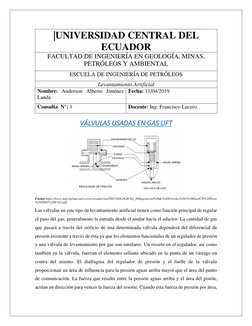 |UNIVERSIDAD CENTRAL DEL 
ECUADOR 
FACULTAD DE INGENIERÍA EN GEOLOGÍA, MINAS, 
PETRÓLEOS Y AMBIENTAL 
ESCUELA DE INGENIERÍA D