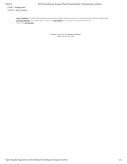 SOP For Handling and Storage of Raw & Packing Material - Pharmaceutical ...
