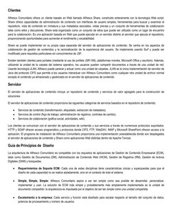 Clientes 
Alfresco Comunitario ofrece un cliente basado en Web llamado Alfresco Share, construido enteramente con la tecnolog