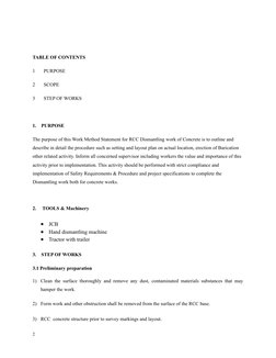 RCC Dismantling Work Method Statement | PDF | Concrete | Engineering