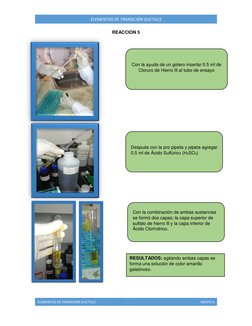 ELEMENTOS DE TRANSICIÓN DUCTILES 
GRUPO A 
 
ELEMENTOS DE TRANSICIÓN DUCTILES 
REACCION 5