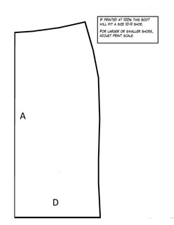 Bottom Boot Pattern DIY Boot Sewing Pattern Template | PDF | Sewing | Seam (Sewing)