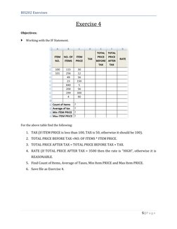 Excel Exercise 5 Tutorial MS Excel Exercises for Beginners | PDF | Microsoft Excel | Salary