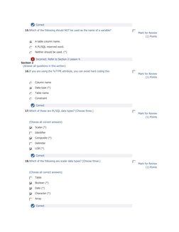 Correct  
 
 
 
 
 
 
 
 
 
 15. 
 
Which of the following should NOT be used as the name of a variabl