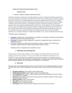 Essential Computer Maintenance Tools | PDF | Electrostatic Discharge ...