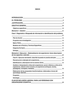 INDICE 
 
INTRODUCCIÓN ________________________________________________________ 4 
EL PROBLEMA ______________________________
