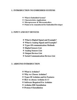 Arduino Course Syllabus Overview | PDF | Arduino | Embedded System