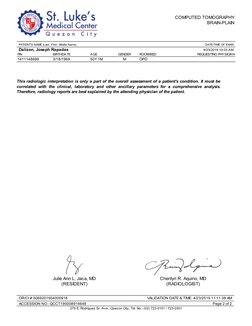 Normal CT Brain Scan Report | PDF | Radiology | Ct Scan